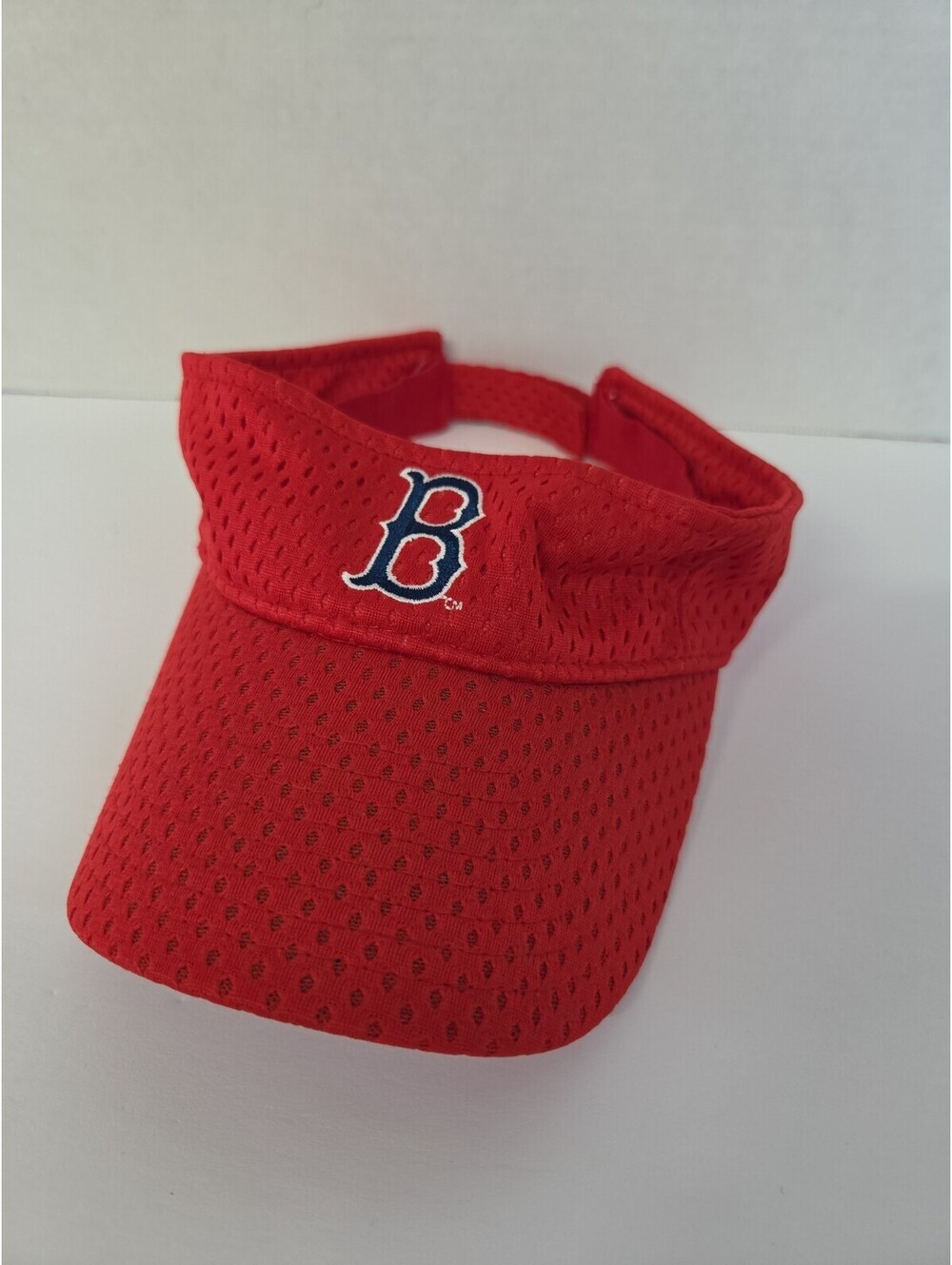 Boston Red Sox MLB Visor Hat Cap Red Mesh OC Sports Adjustable Baseball Golf
